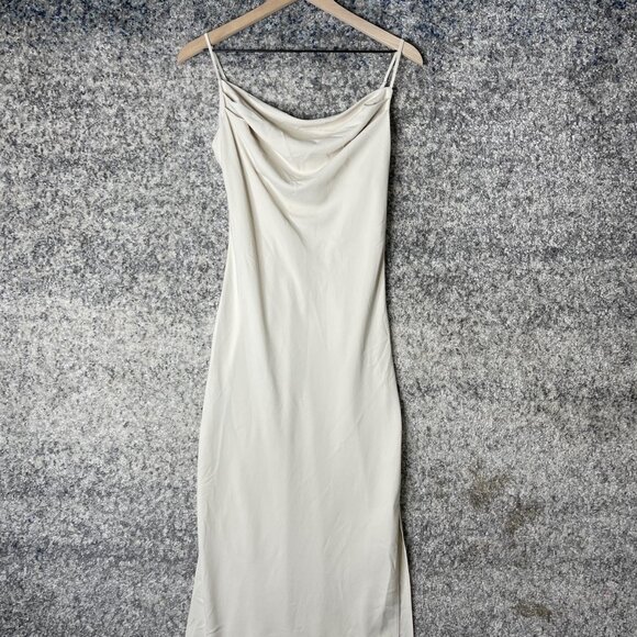NYMPH Dresses & Skirts - Nymph‎ Dress Womens Small Cream Sleeveless Maxi Cowl Neck Formal Slip Korea 2023